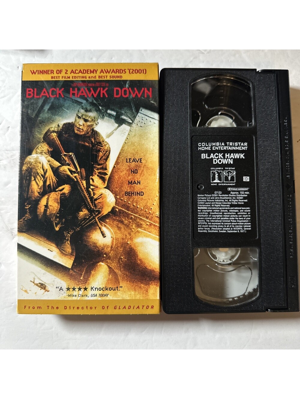 BLACK HAWK DOWN VHS Tape 2002 Josh Hartnett
